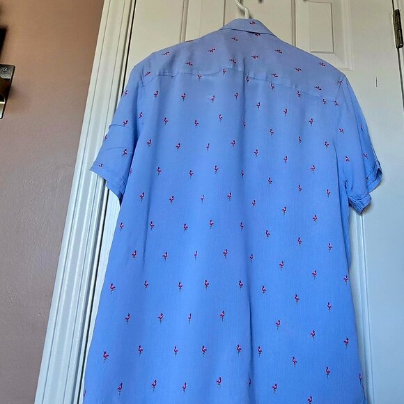 Baby blue button down summer shirt - Picture 3 of 4